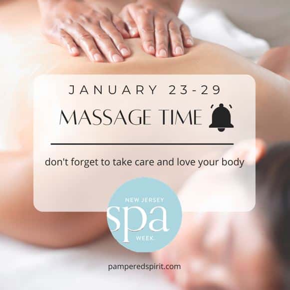 New Jersey Spa Week Is January 23rd to the 29th! Get 23% Off At Pampered Spirit!