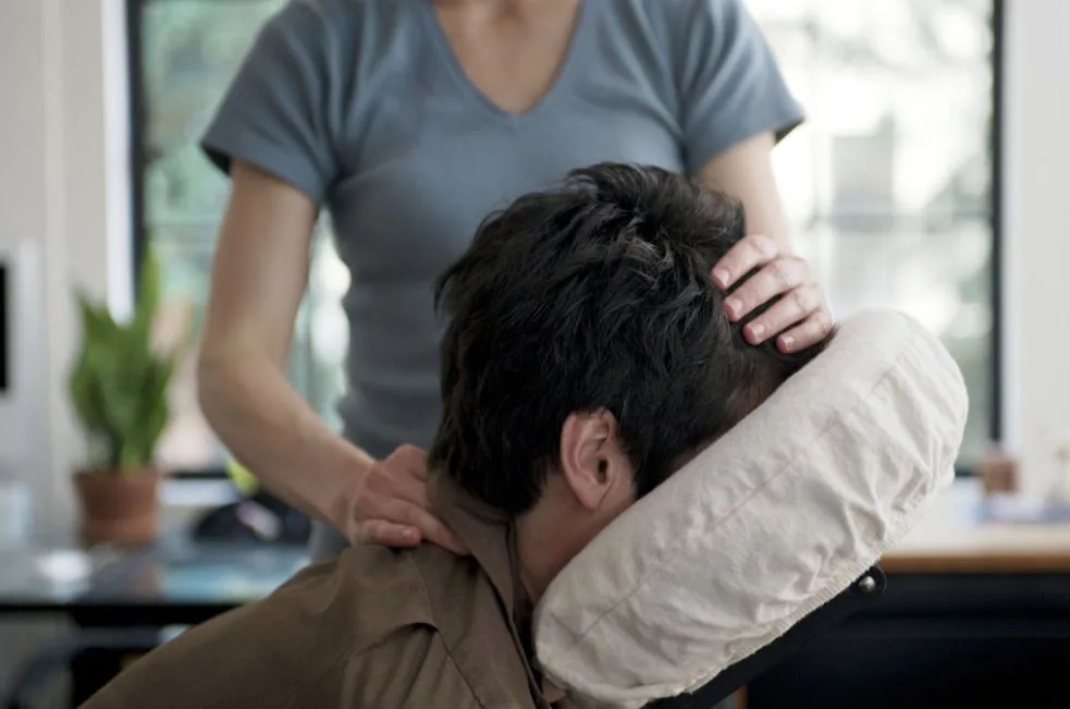 relieve anxiety with NJ corporate chair massage