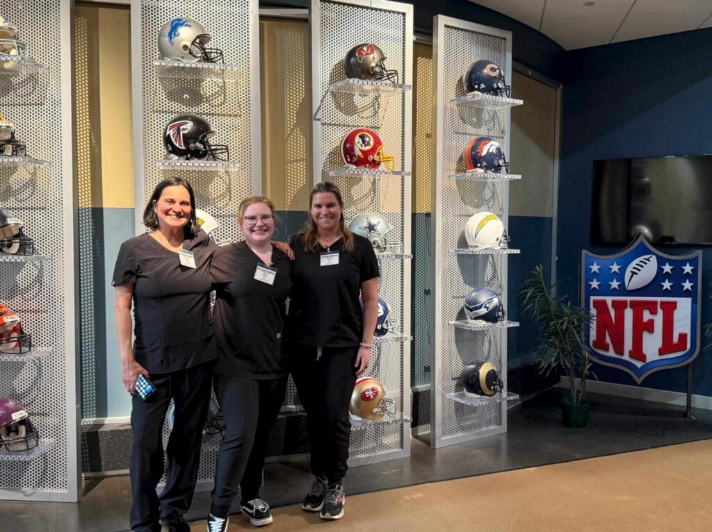 Pampered Spirit team at NFL mobile spa event in NJ